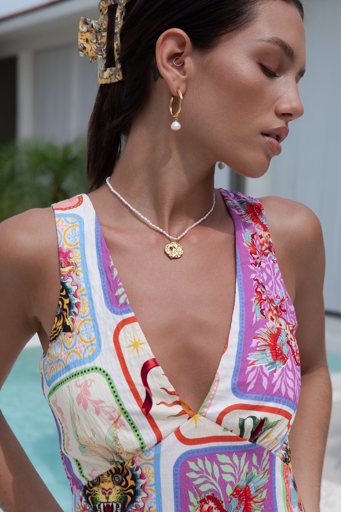 Aurora Spark Necklace Gold-Seaa Fashion