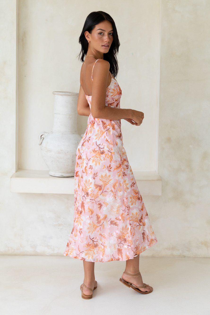 Bed Of Roses Maxi Dress Pink-Seaa Fashion