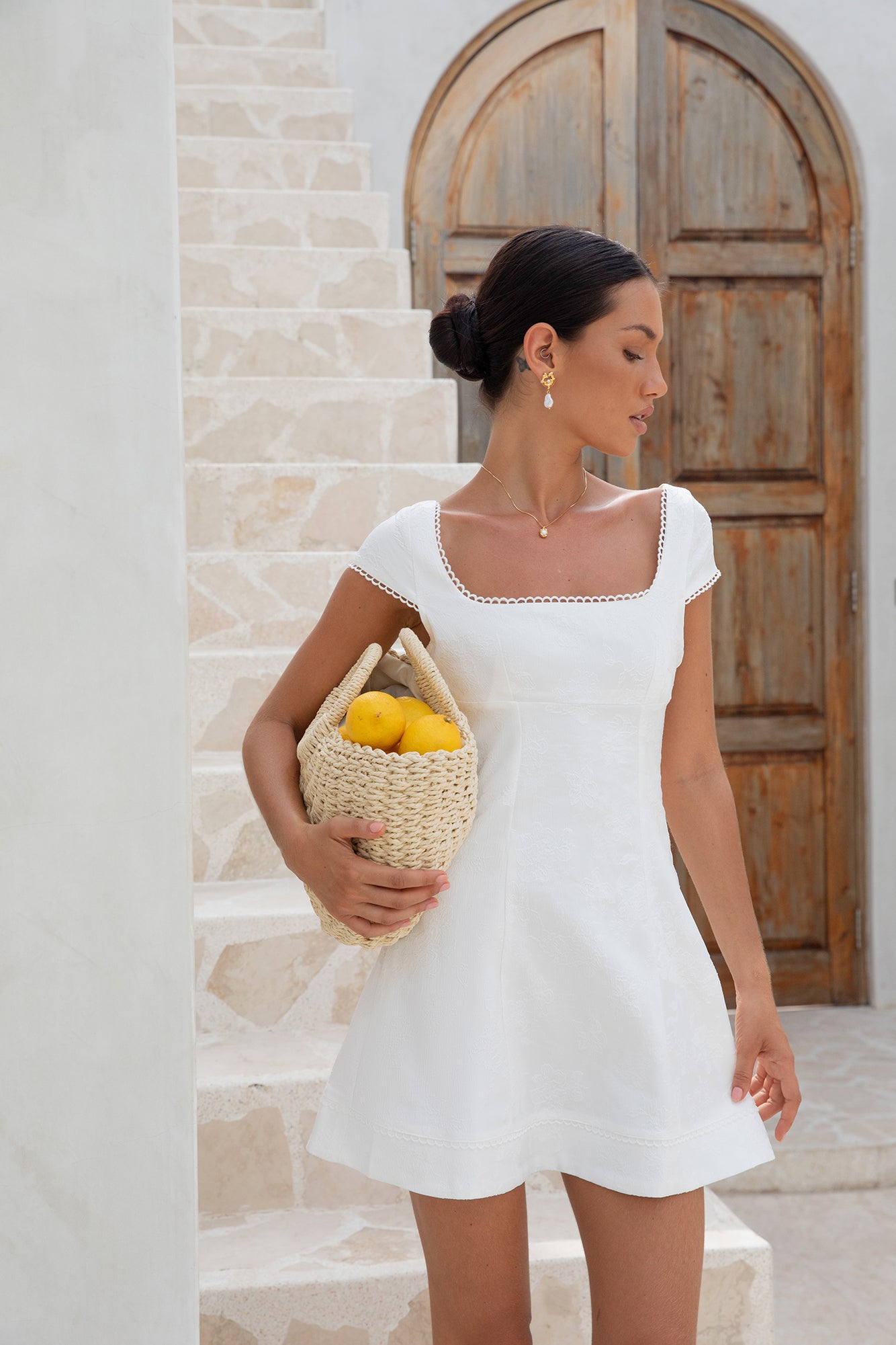 Bon Voyage Mini Dress Cream-Seaa Fashion