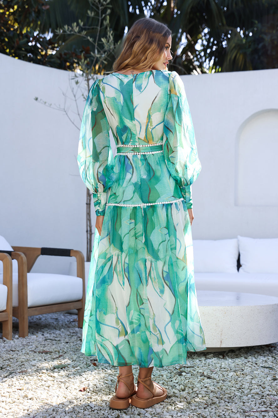 Sunny and Bright Maxi Dress Green-Seaa Fashion