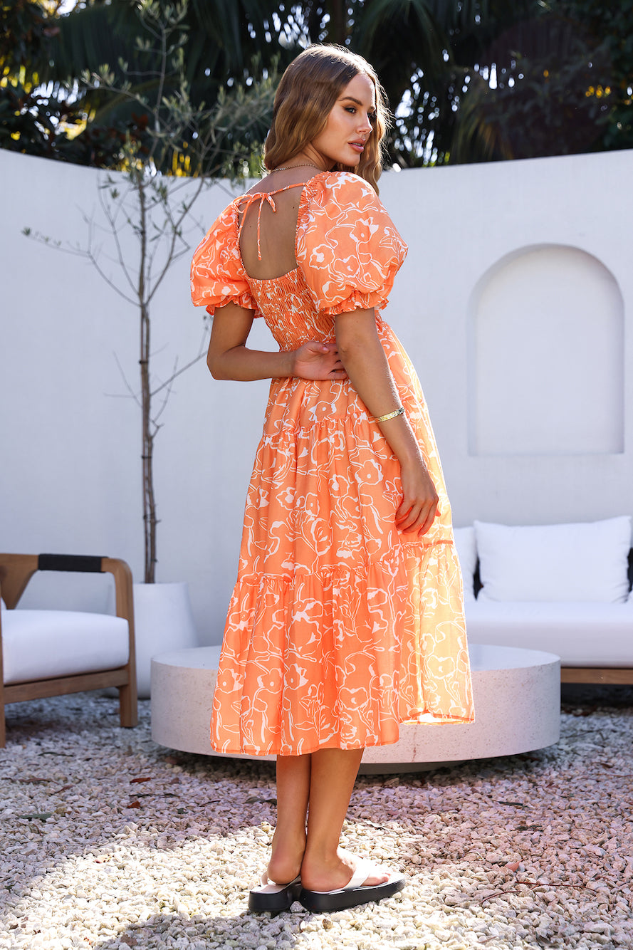 Written In The Sky Maxi Dress Orange-Seaa Fashion