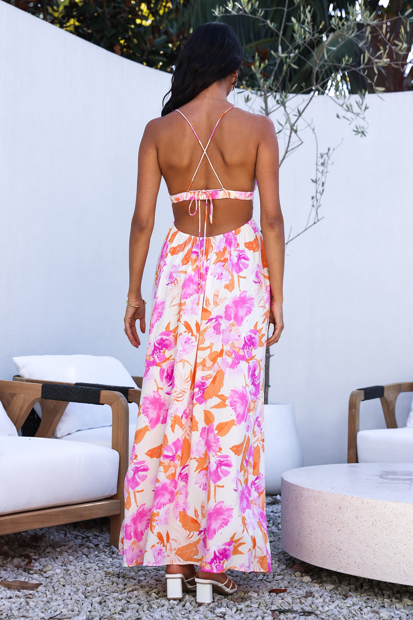 HELLO MOLLY Fancy Resort Maxi Dress Orange-Seaa Fashion