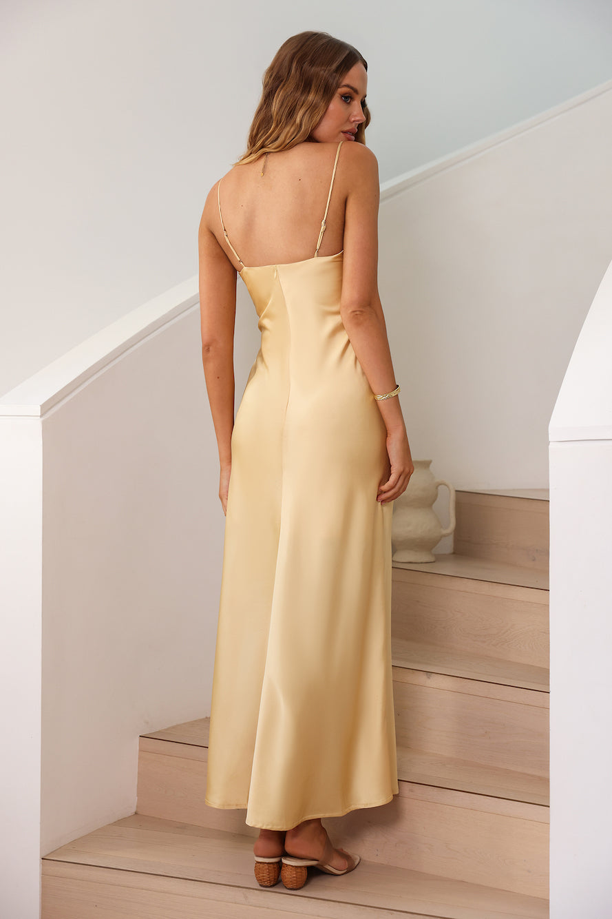 Traveling To Places Maxi Dress Yellow-Seaa Fashion