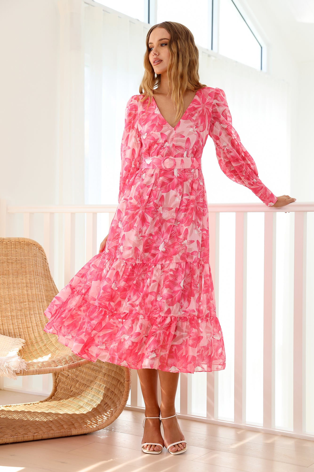 Into Heaven Maxi Dress Pink-Seaa Fashion