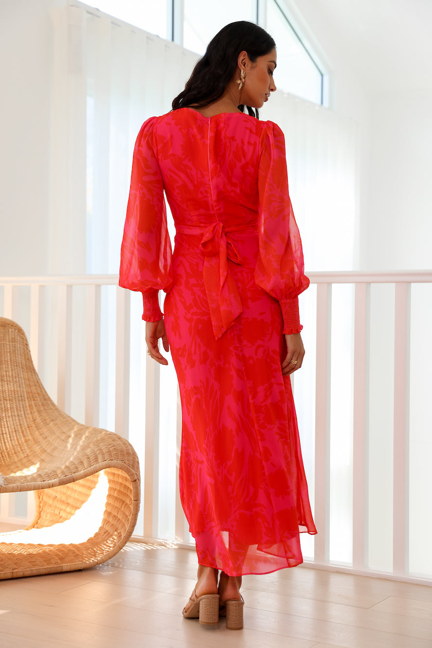 Exactly Right Maxi Dress Red-Seaa Fashion