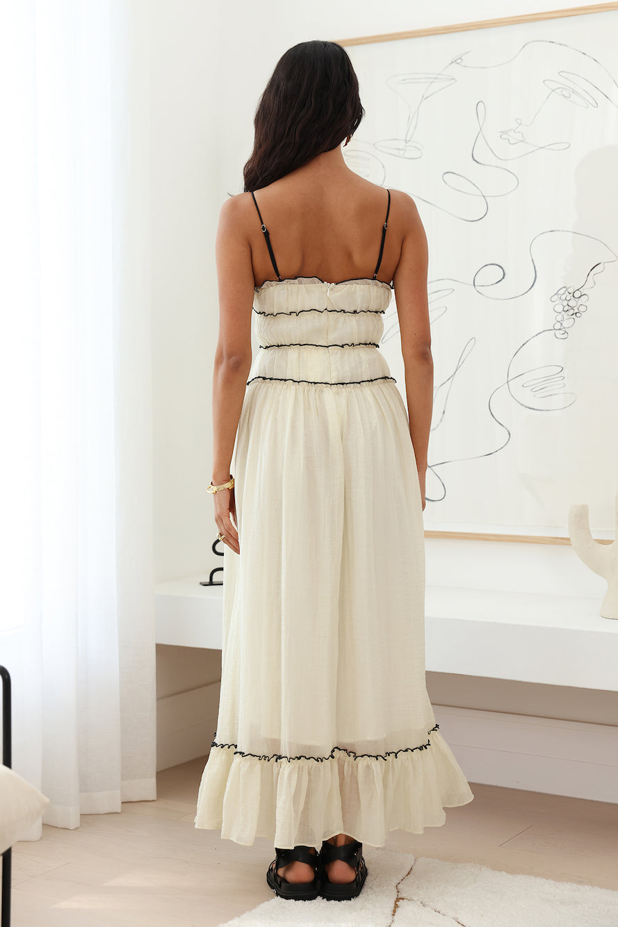 Understand It Maxi Dress Cream-Seaa Fashion