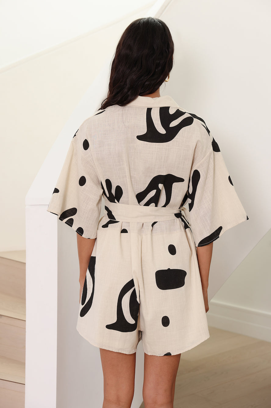 Wander Into Possibilities Romper Beige-Seaa Fashion