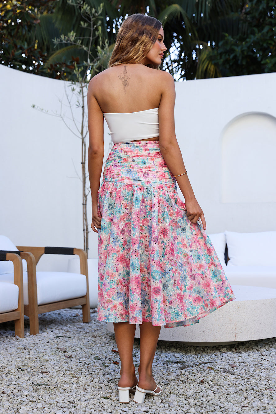 HELLO MOLLY Picnic In The Summer Maxi Skirt Pink-Seaa Fashion