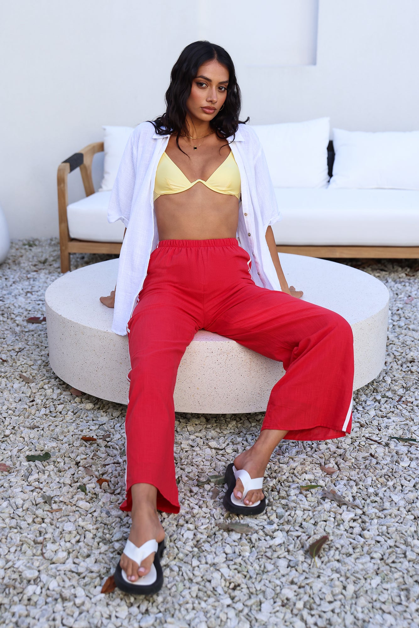The Open Road Pants Red-Seaa Fashion