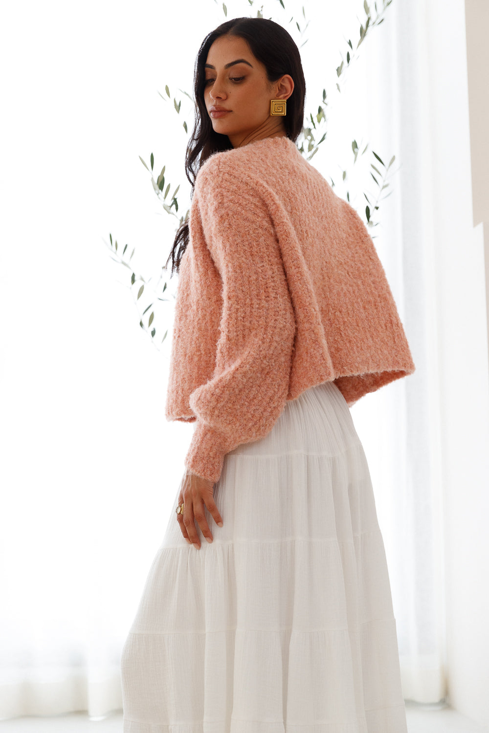 Ice Queen Knit Cardigan Pink-Seaa Fashion