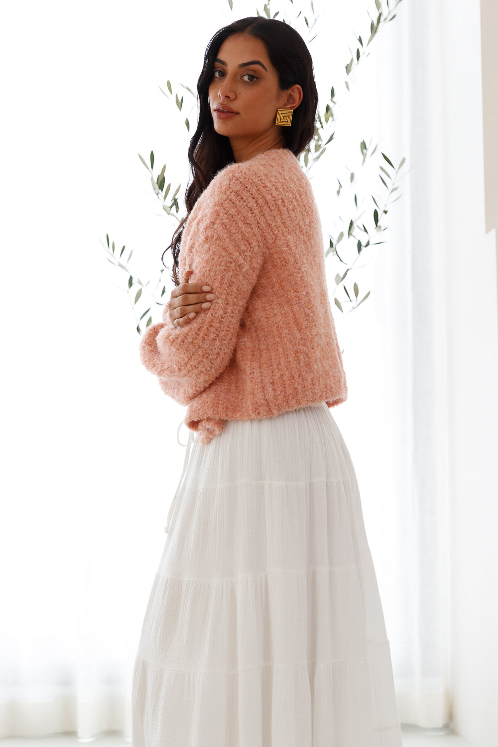 Ice Queen Knit Cardigan Pink-Seaa Fashion
