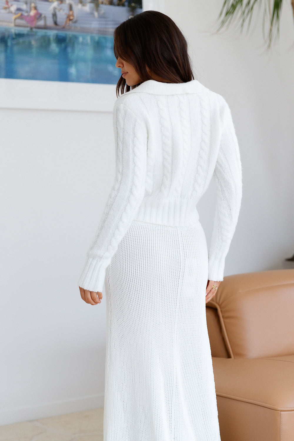 Winter Bliss Knit Cardigan White-Seaa Fashion