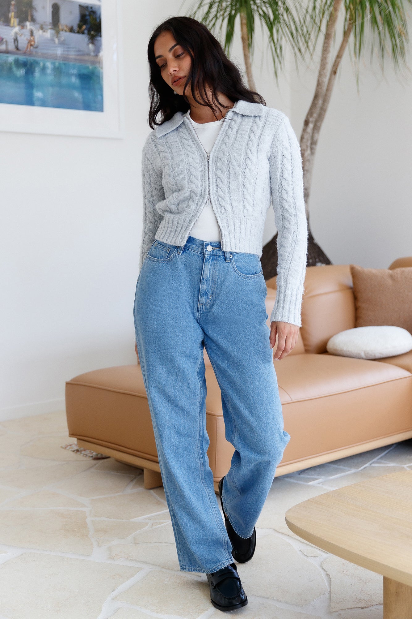 Winter Bliss Knit Cardigan Grey-Seaa Fashion