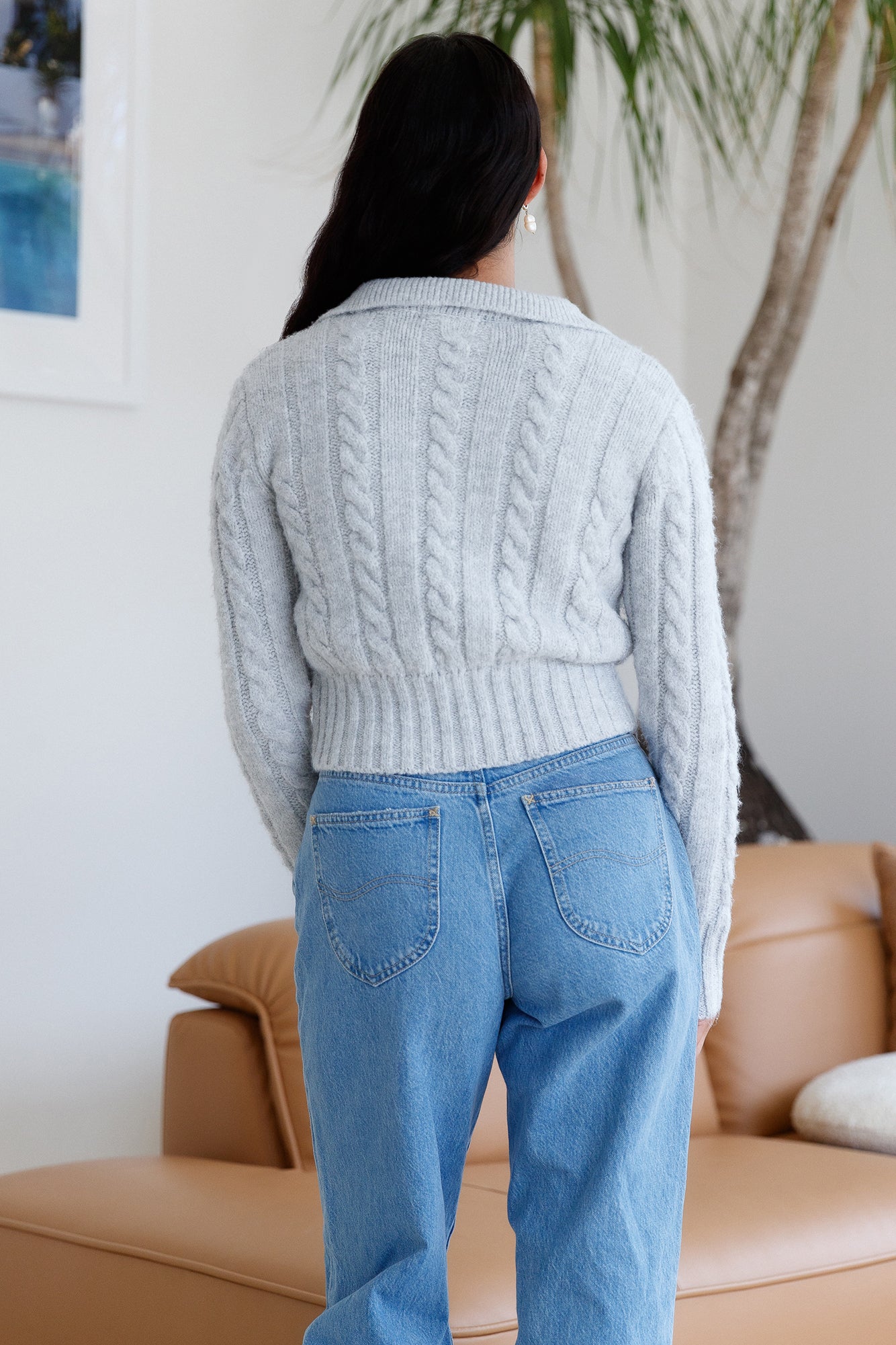 Winter Bliss Knit Cardigan Grey-Seaa Fashion