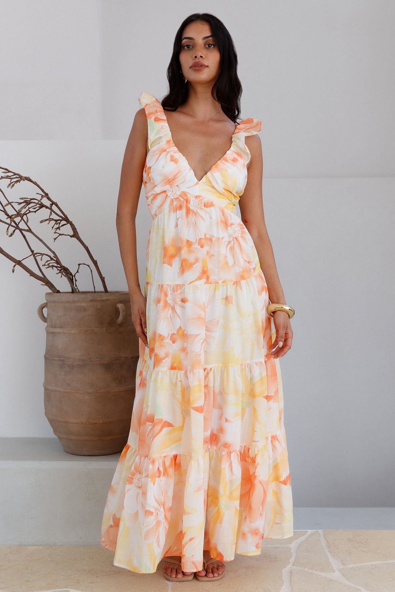 Regella Maxi Dress Yellow-Seaa Fashion