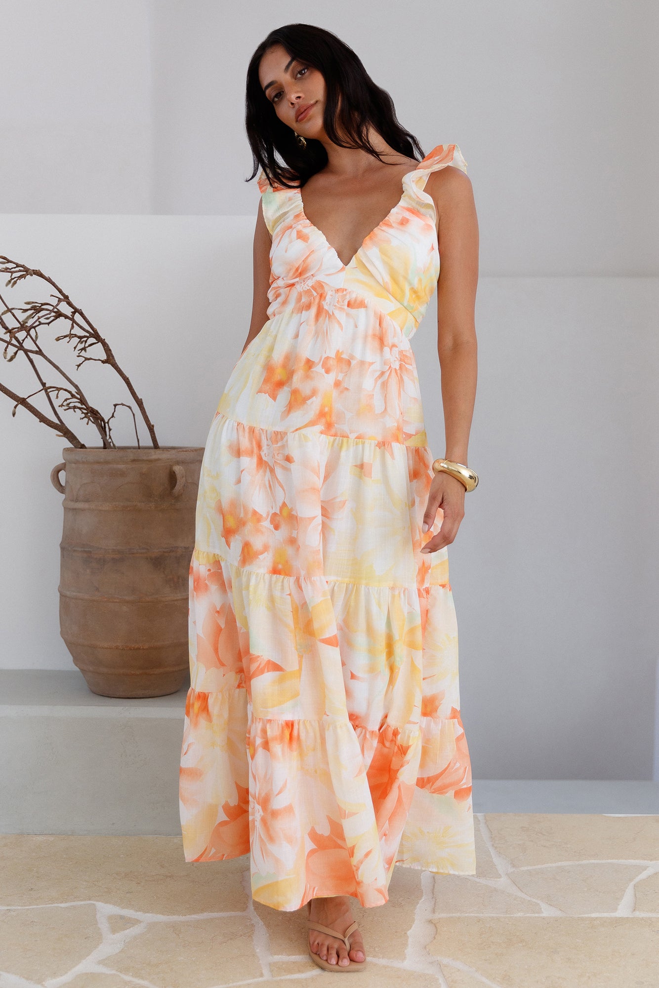 Regella Maxi Dress Yellow-Seaa Fashion