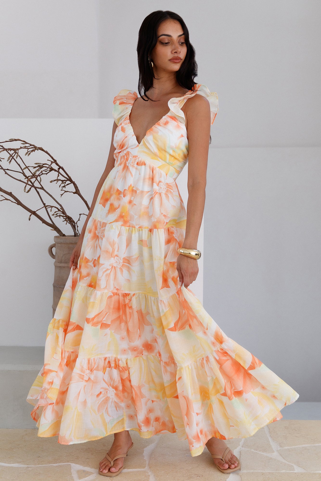 Regella Maxi Dress Yellow-Seaa Fashion