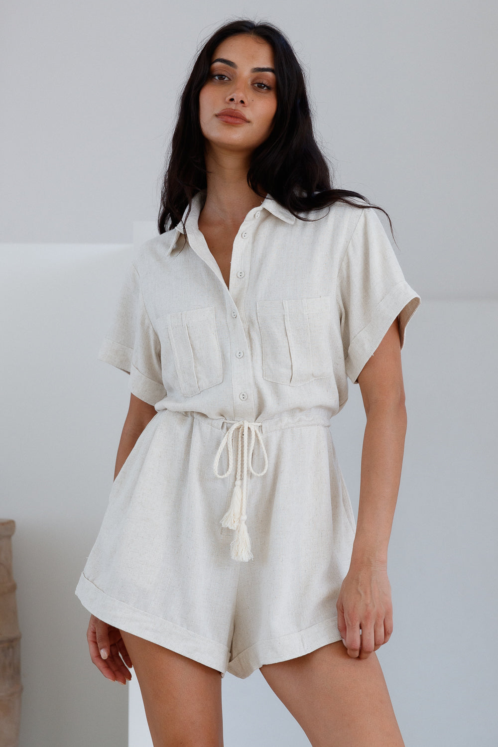 Viamo Romper Beige-Seaa Fashion