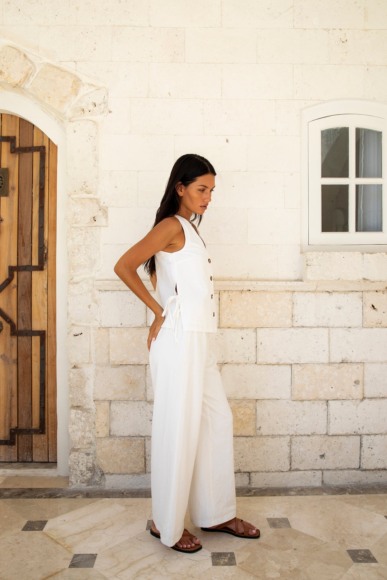 Heading South Vest Top White-Seaa Fashion