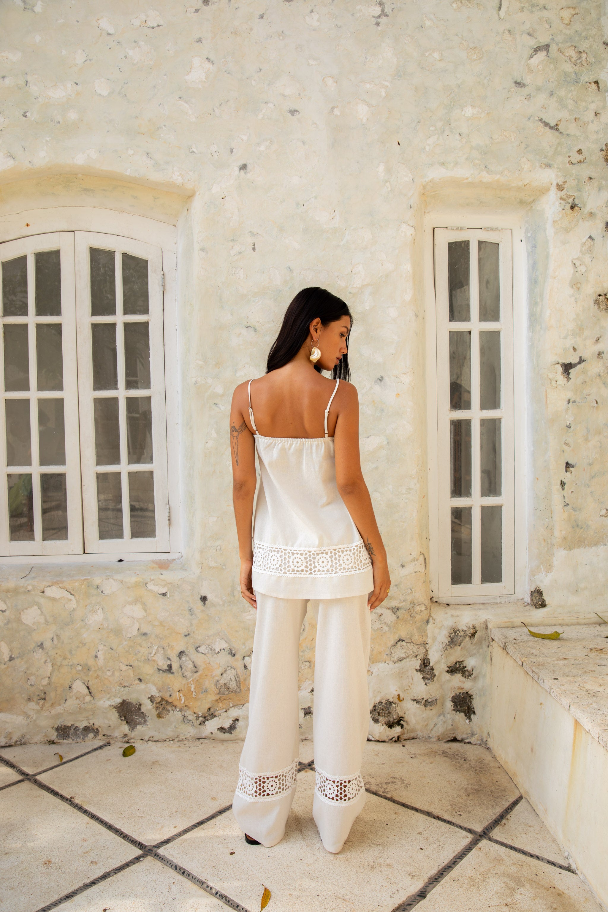 Coastal Tour Linen Pants Beige-Seaa Fashion