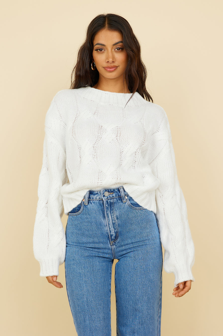 Winter Sweethearts Knit White-Seaa Fashion