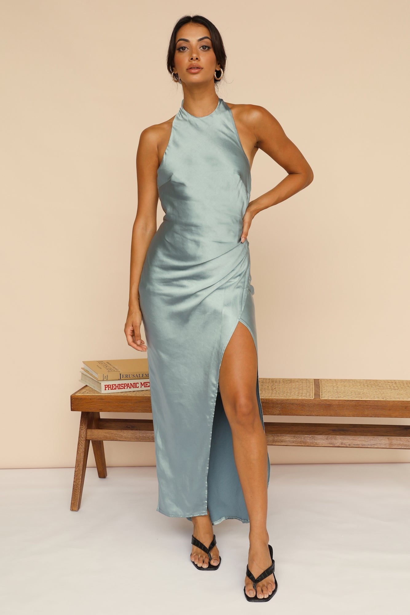 Under The Night Maxi Dress Sage-Seaa Fashion