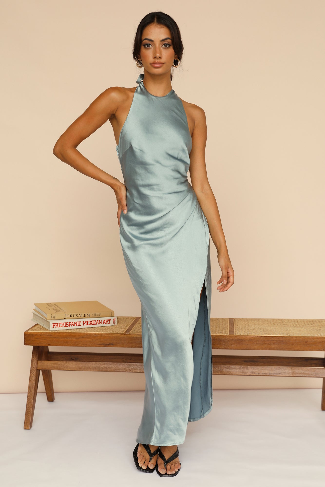 Under The Night Maxi Dress Sage-Seaa Fashion