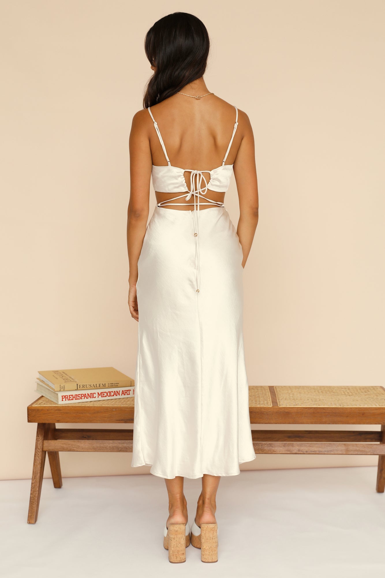Waiting For You Maxi Dress Champagne-Seaa Fashion