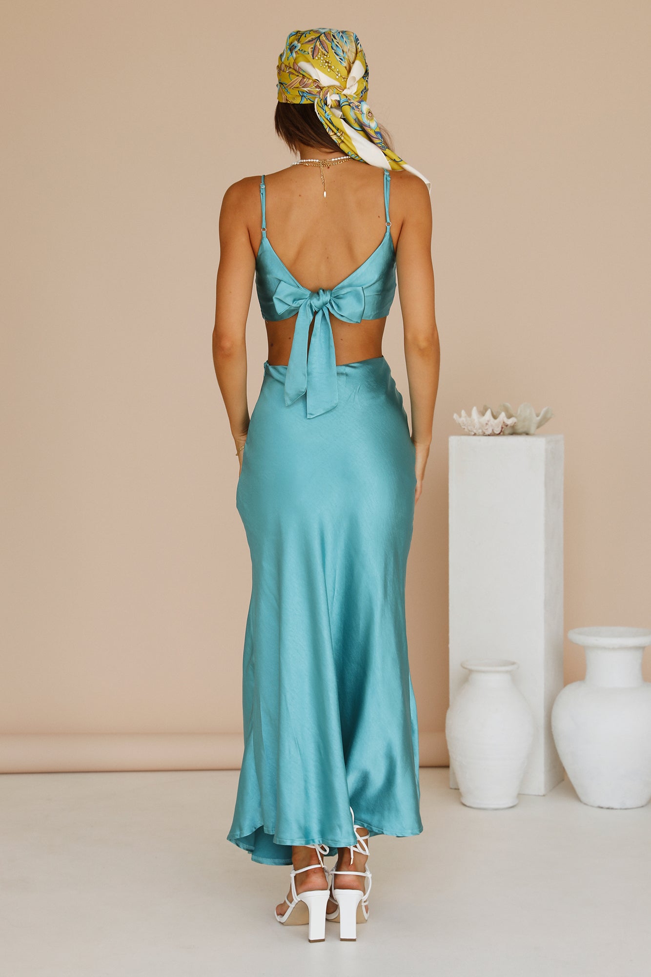 City Sunset Maxi Dress Aqua-Seaa Fashion