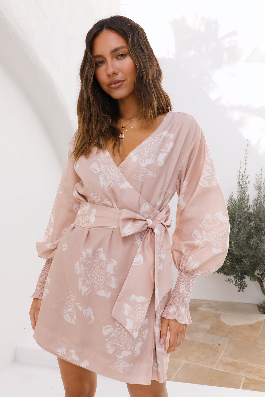 Back From Vacation Mini Dress Beige-Seaa Fashion