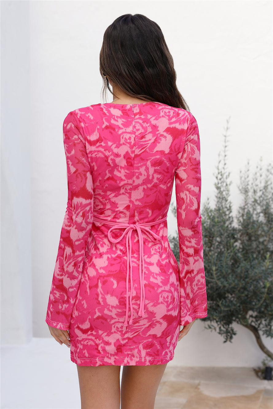 Moonlight Melodies Dress Pink-Seaa Fashion