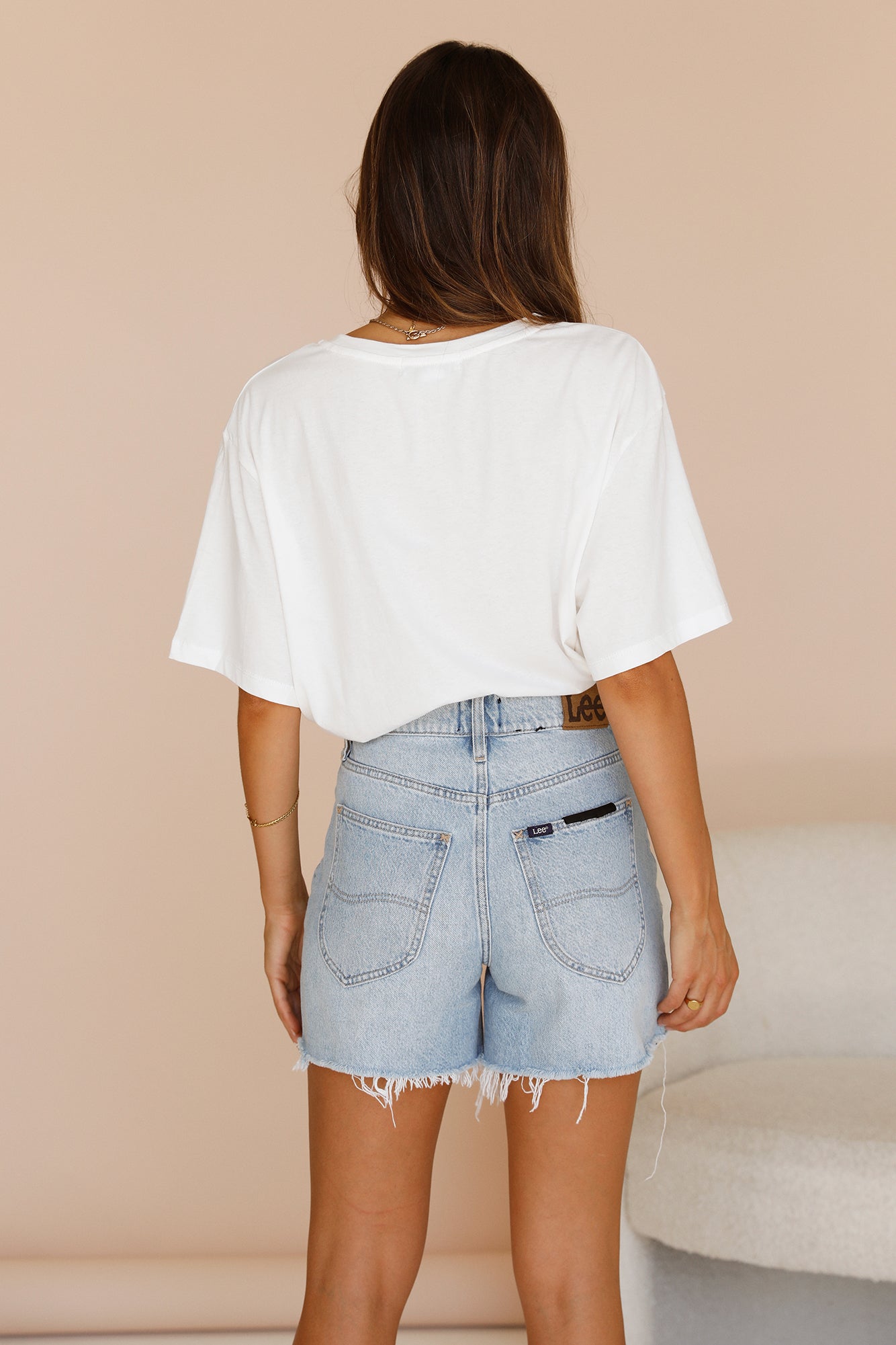 CHARLIE HOLIDAY Happiness Boyfriend Tee White-Seaa Fashion