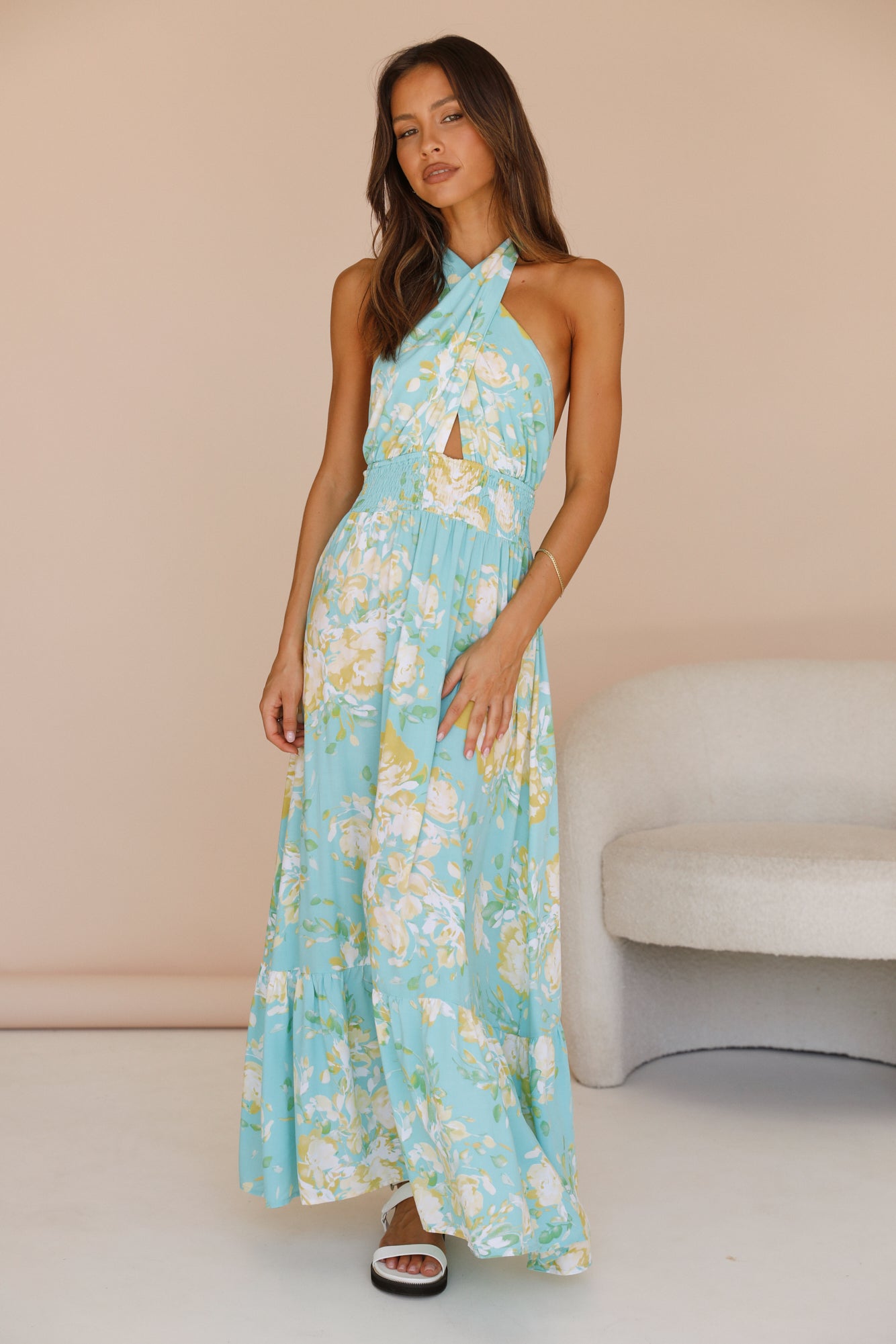 Arising Maxi Dress Blue-Seaa Fashion