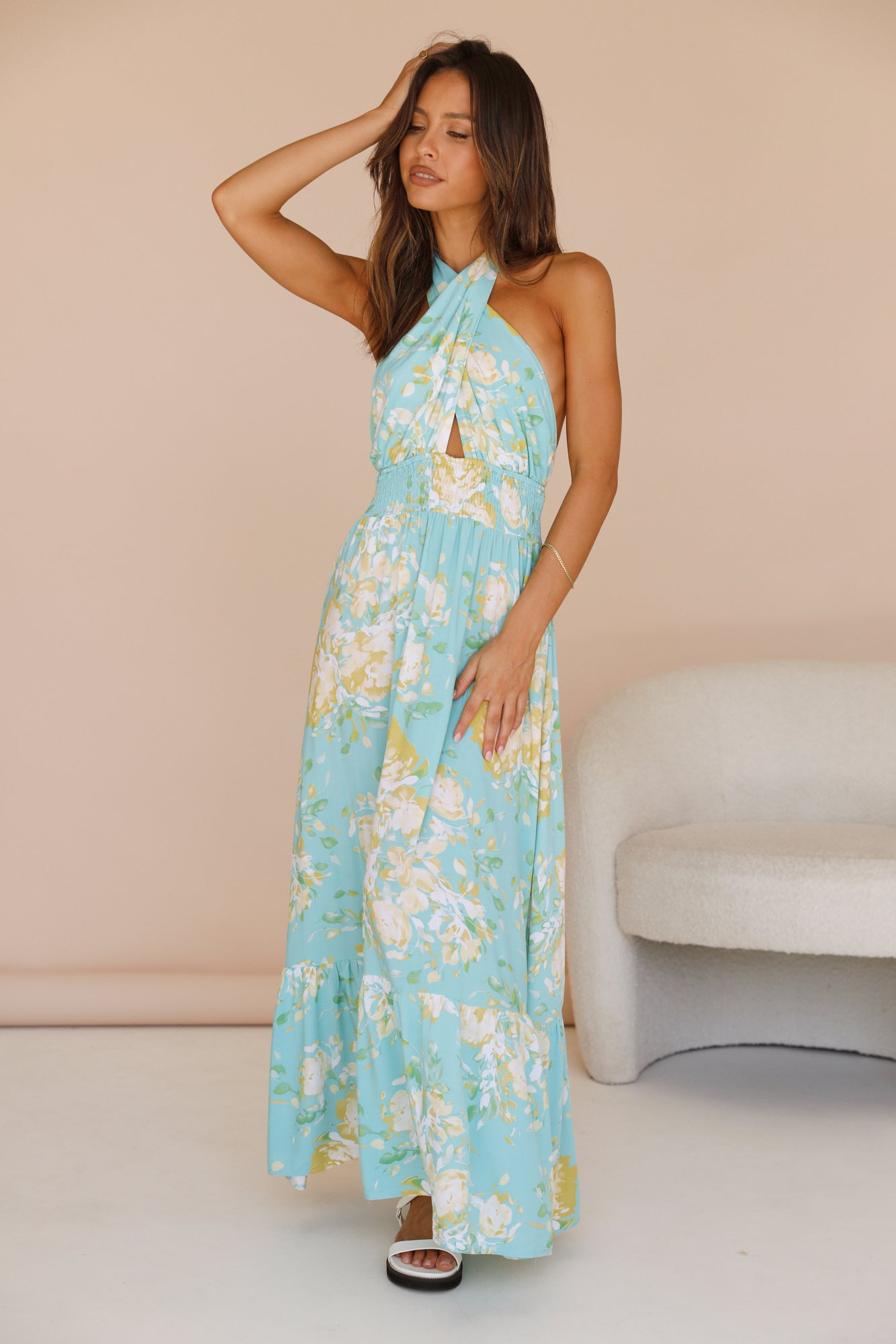 Arising Maxi Dress Blue-Seaa Fashion