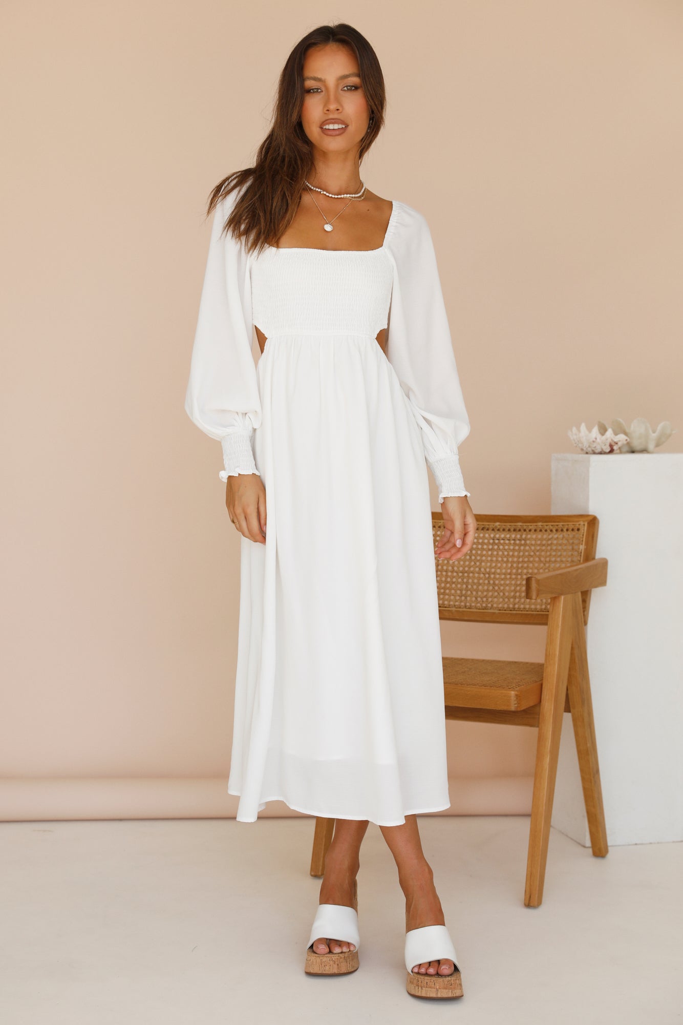 Greetings From An Angel Maxi Dress White-Seaa Fashion