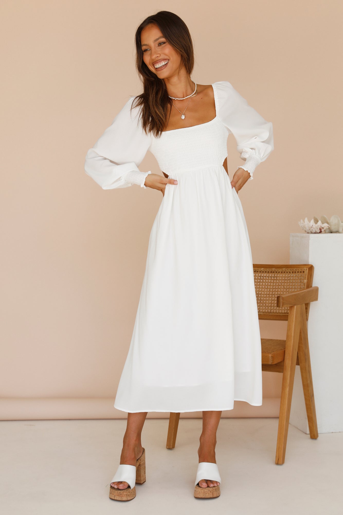 Greetings From An Angel Maxi Dress White-Seaa Fashion