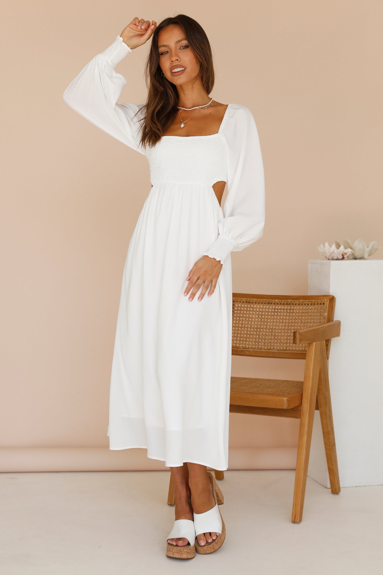 Greetings From An Angel Maxi Dress White-Seaa Fashion