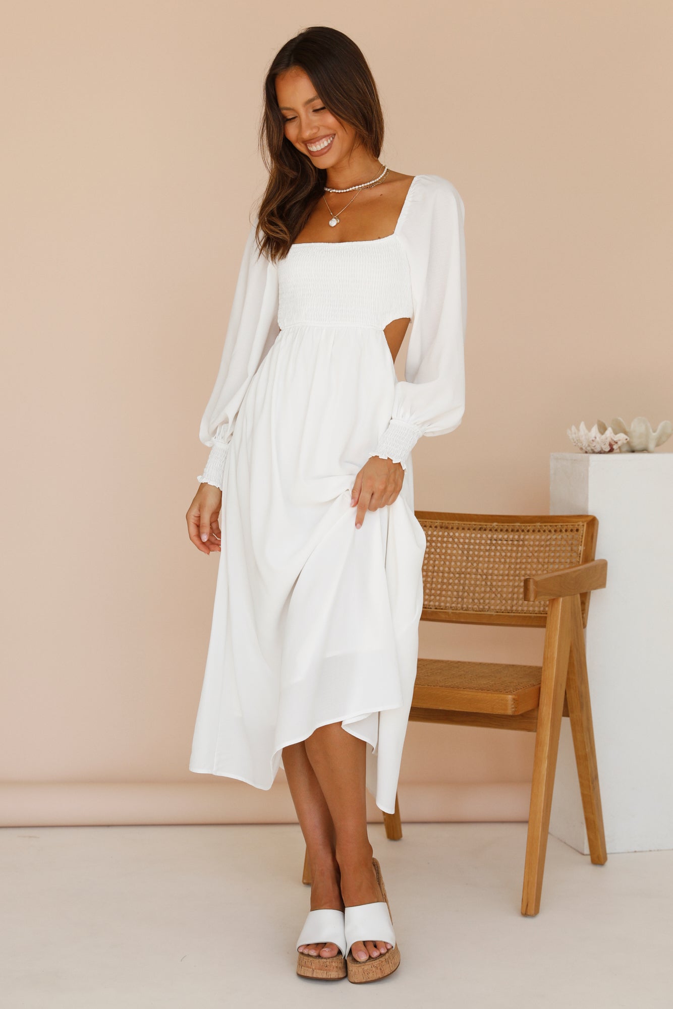 Greetings From An Angel Maxi Dress White-Seaa Fashion