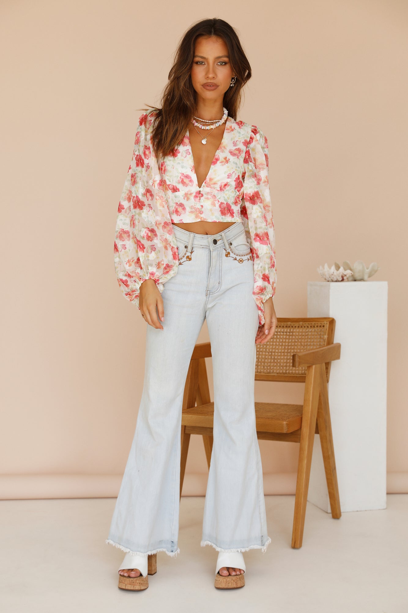 Roses Of Love Crop Top Red-Seaa Fashion