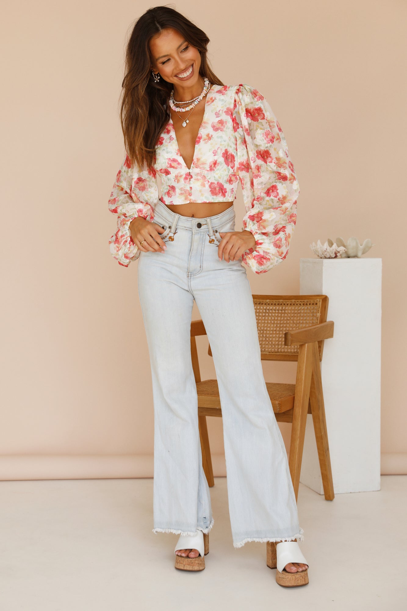 Roses Of Love Crop Top Red-Seaa Fashion