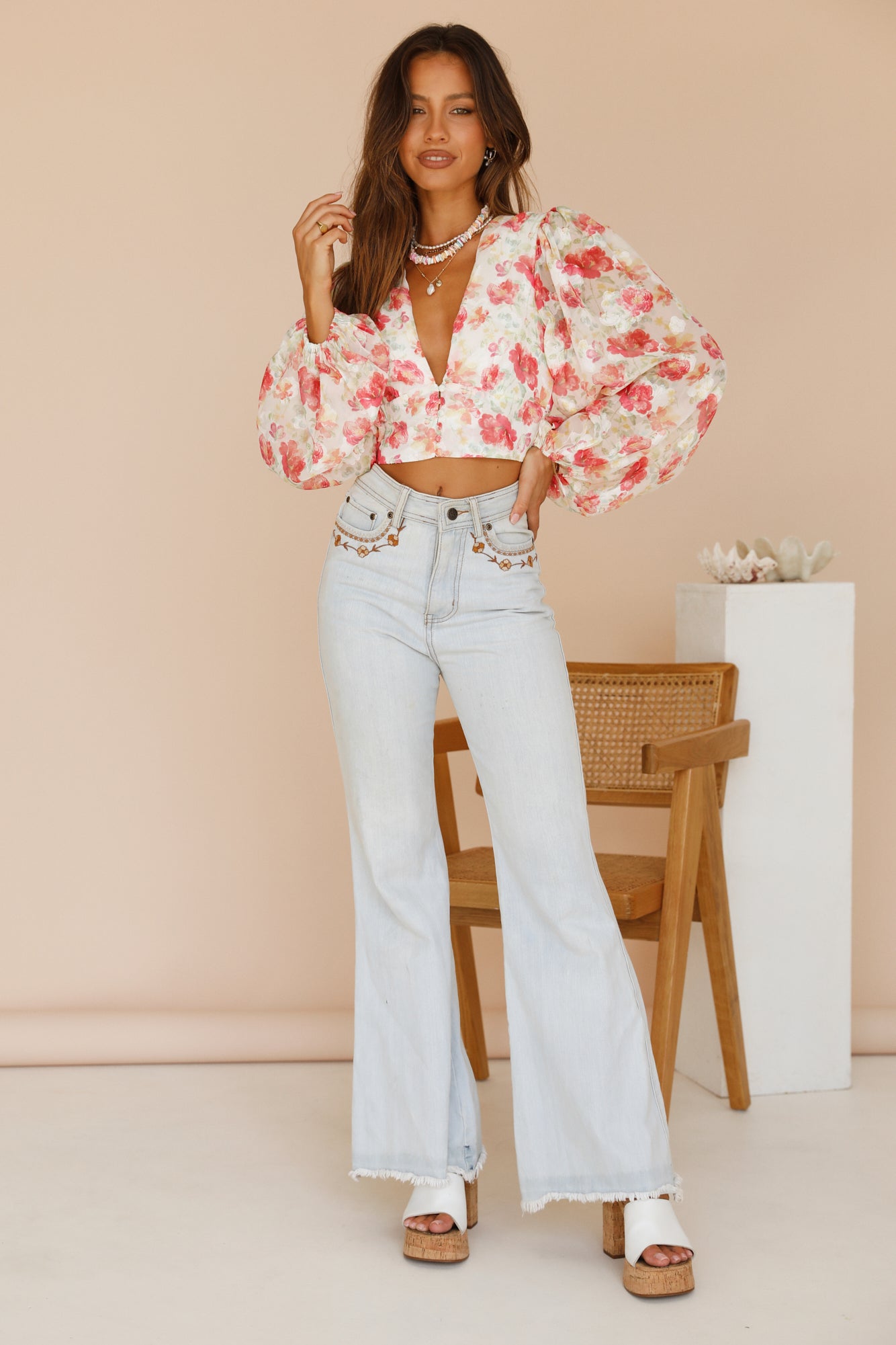 Roses Of Love Crop Top Red-Seaa Fashion