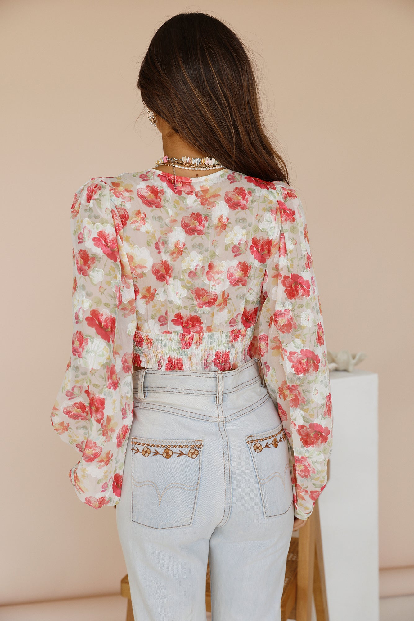 Roses Of Love Crop Top Red-Seaa Fashion