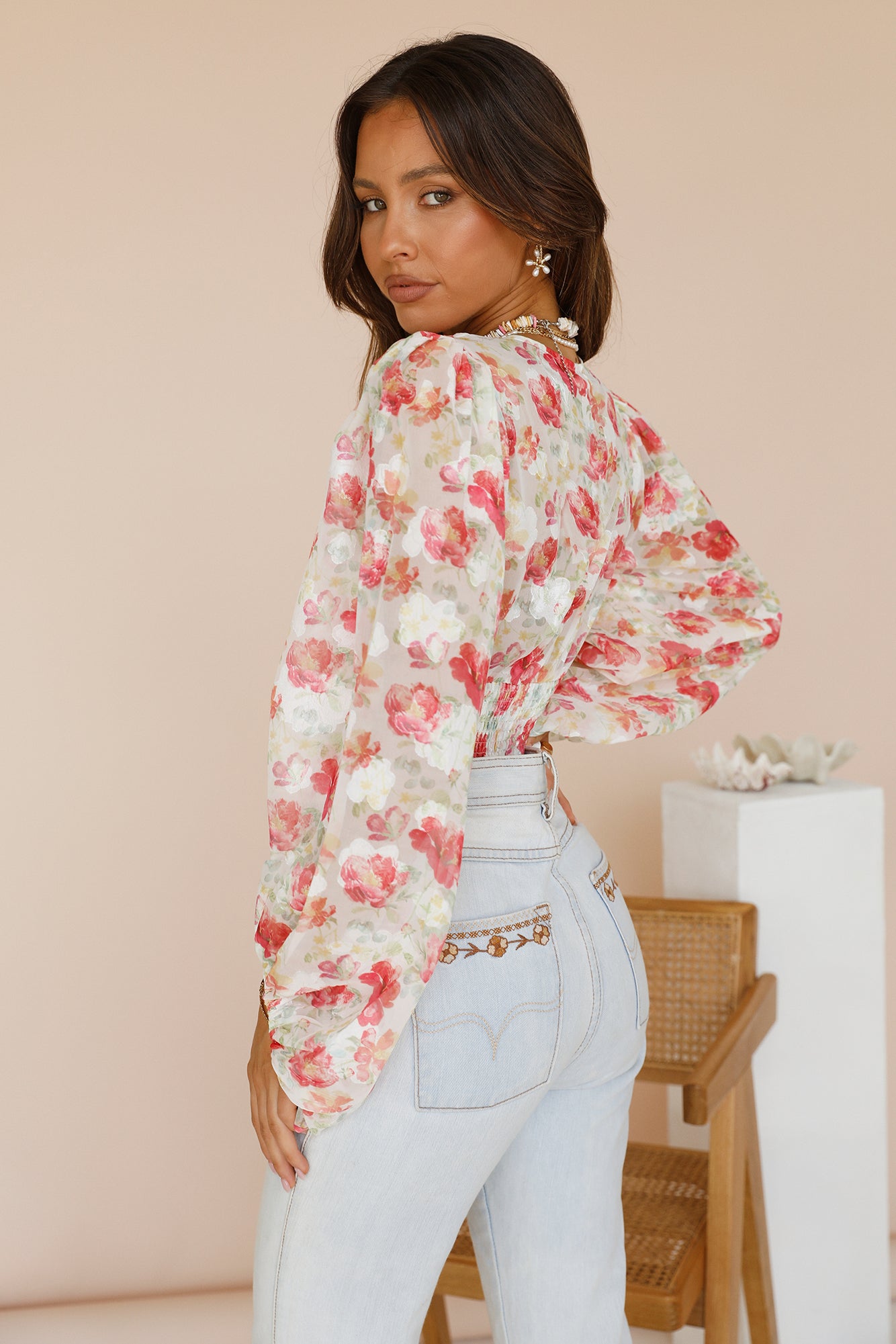 Roses Of Love Crop Top Red-Seaa Fashion