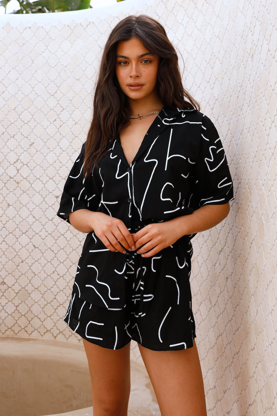 Vibrant Sunrise Set Black-Seaa Fashion