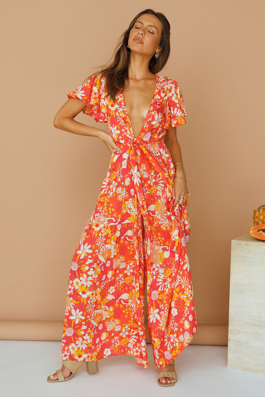 From Eve Jumpsuit Orange-Seaa Fashion