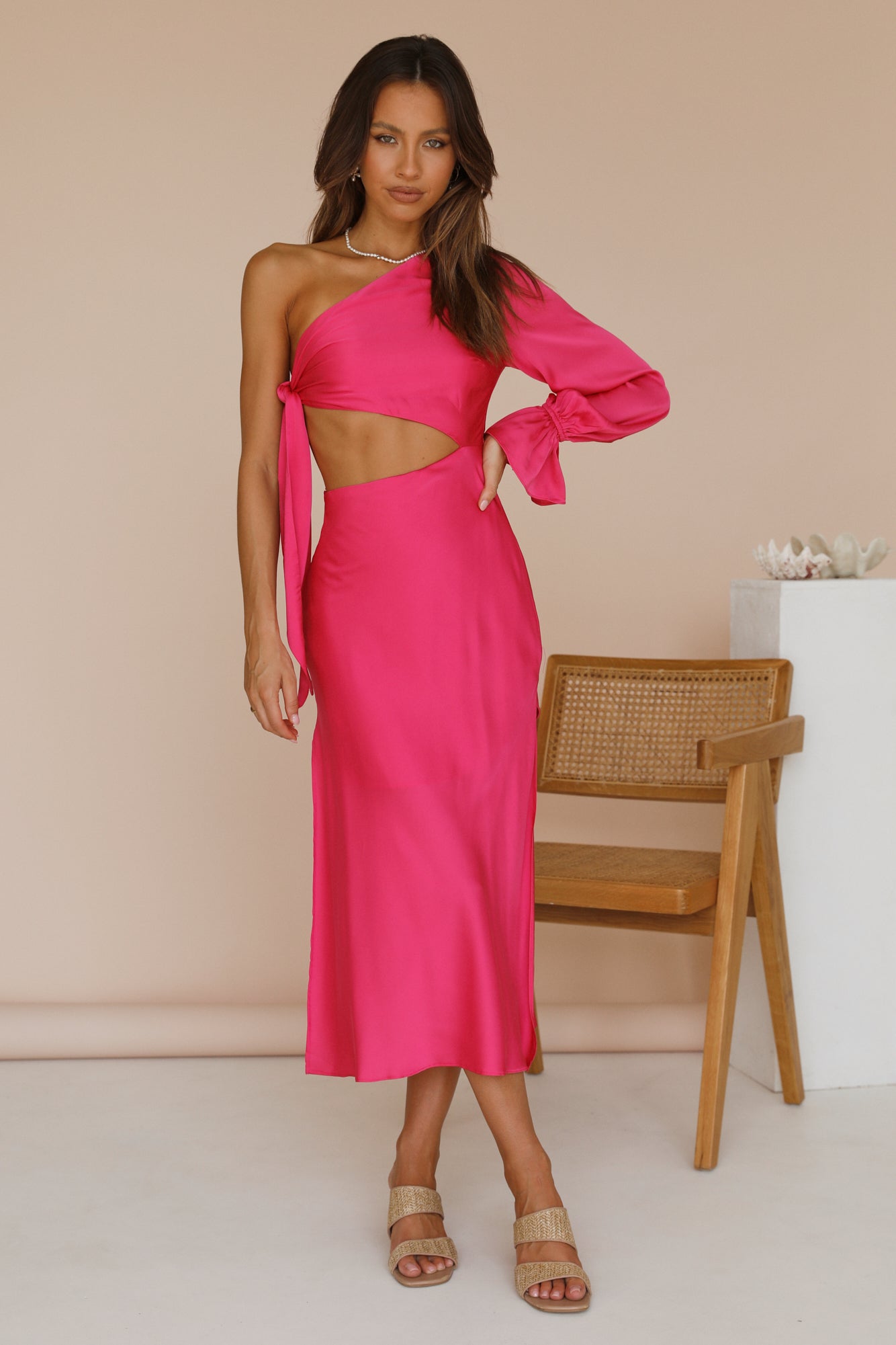 Hold Your Shine Maxi Dress Pink-Seaa Fashion