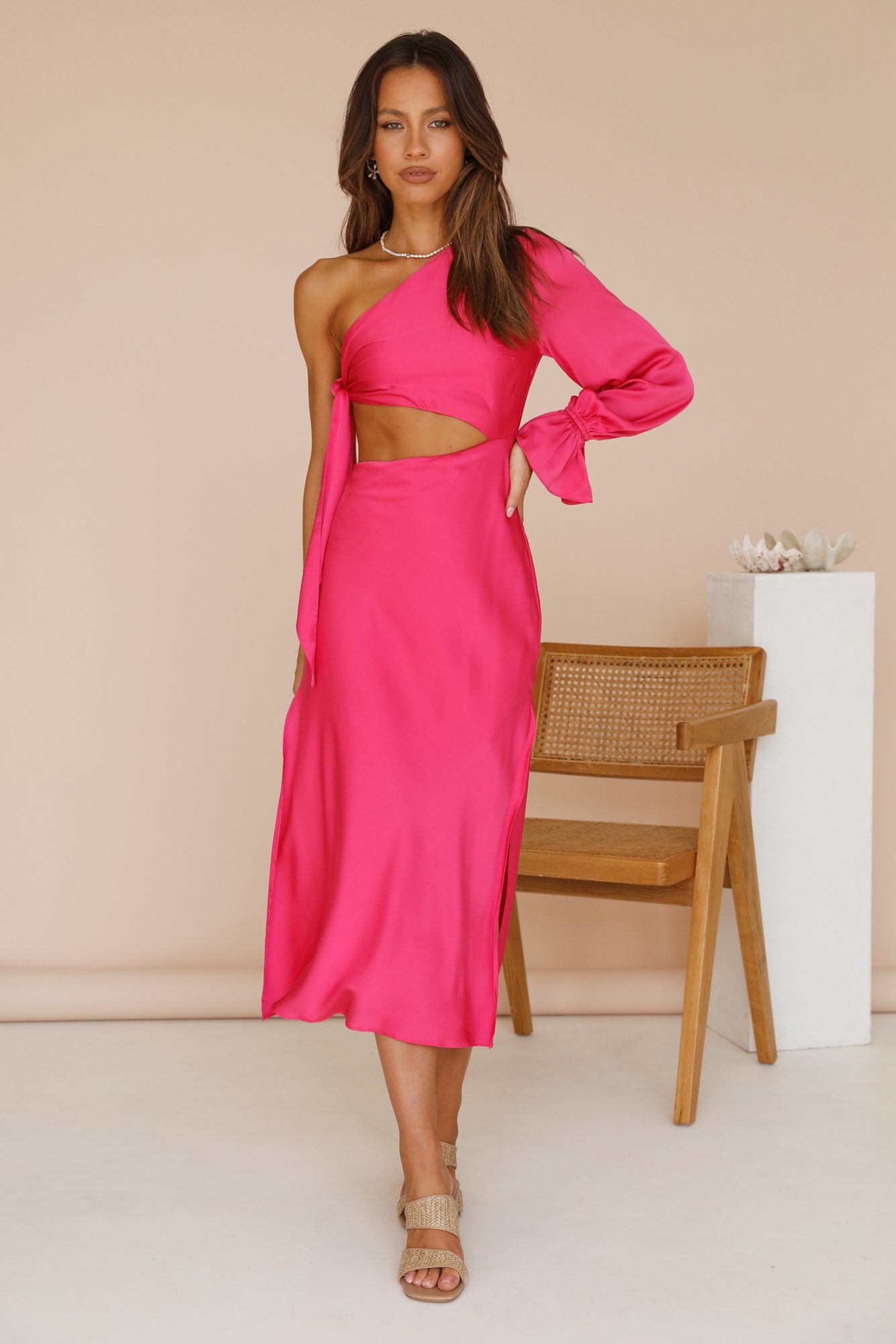 Hold Your Shine Maxi Dress Pink-Seaa Fashion