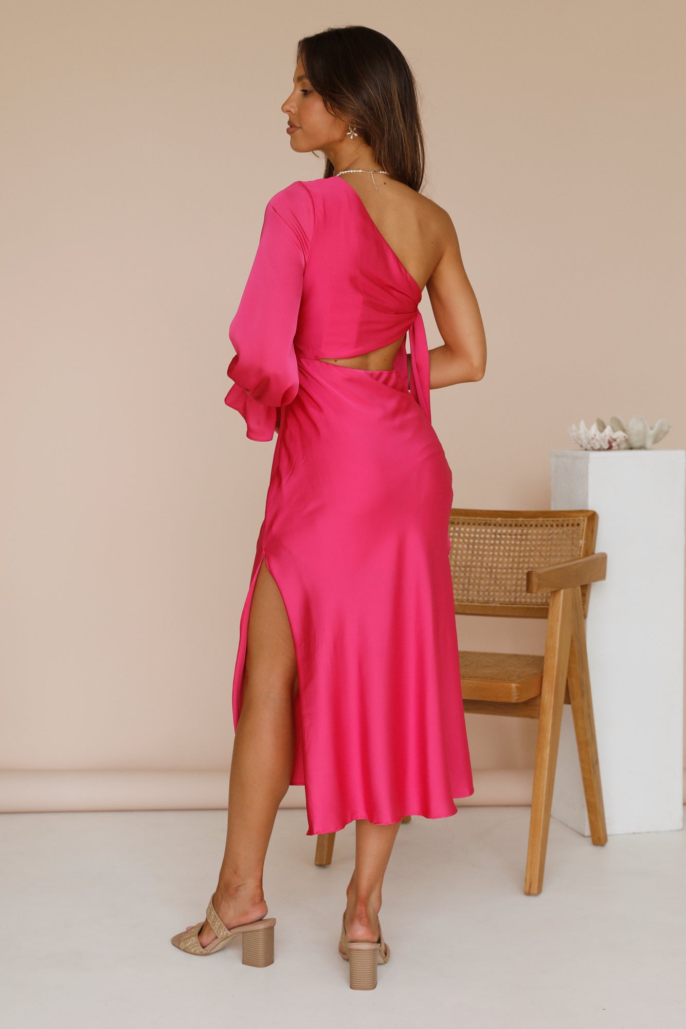 Hold Your Shine Maxi Dress Pink-Seaa Fashion