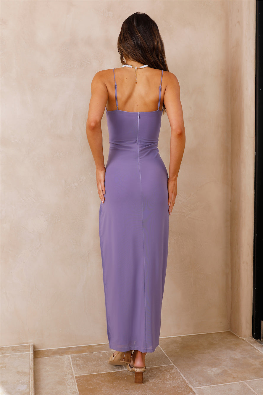 Celestial Wonder Mesh Maxi Dress Purple-Seaa Fashion