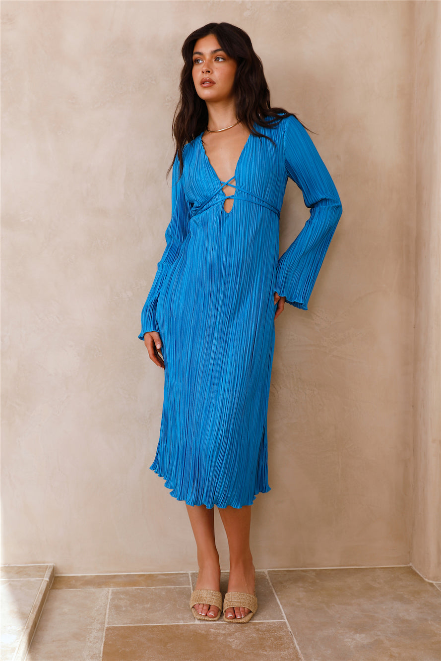 Meet Me At Sundown Midi Dress Blue-Seaa Fashion